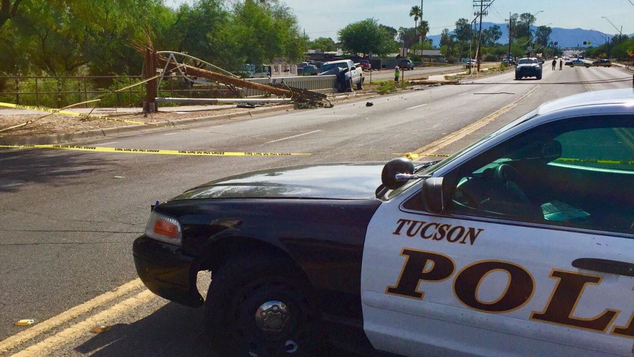 West Ajo Way in Tucson reopens after car knocks down power lines